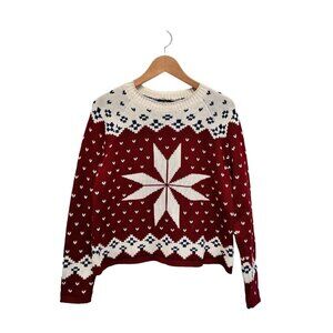 Alp N Rock Greta Fair Isle Snowflake Sweater Oversize Size S $298 EUC